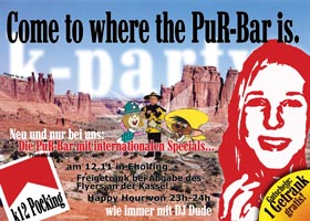 Flyer der dritten K-Party