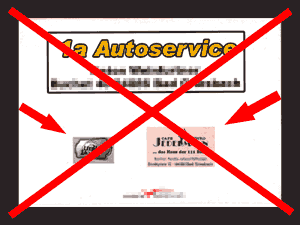 Beispiel fr einen Flyer mit unleserlichem Werbeaufdruck